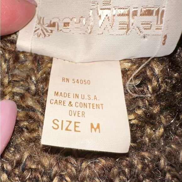 Vintage John Meyer Womens Sweater Vest Tank Top Sz Pet Medium Brown Cable Knit - Picture 3 of 8